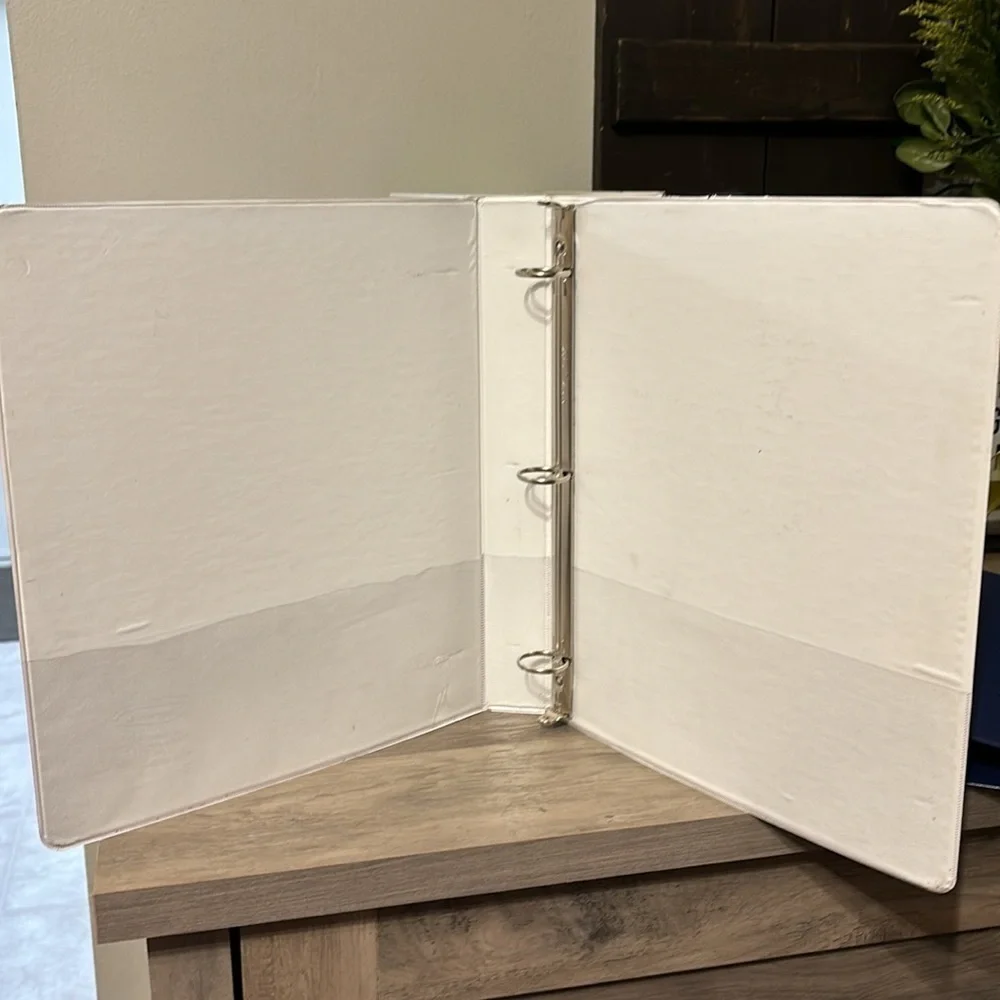 PRE OWNED 6 VARIOUS SIZES OF BINDERS WITH 70 SHEET PROTECTORS